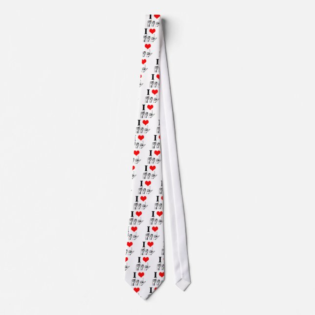 I Love A-S-L (2) Tie (Front)