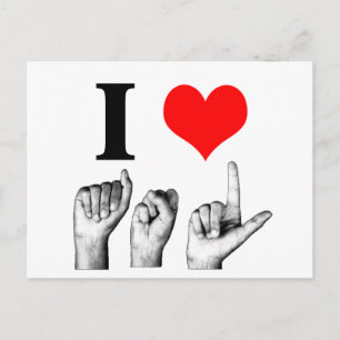 I Love A-S-L Postcard