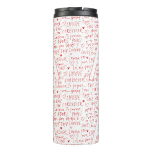 I Love A You — Personalised Initial “A” Romantic Thermal Tumbler