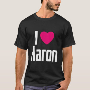 I Love Aaron Pink Heart I Heart Aaron T-Shirt