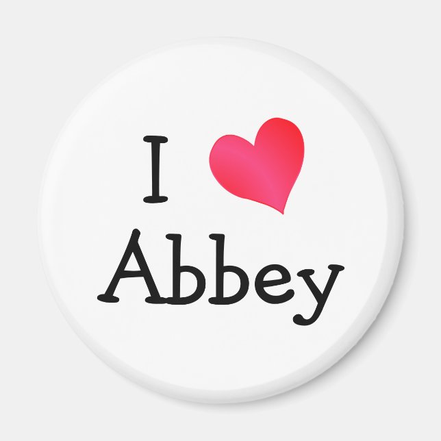 I Love Abbey Magnet (Front)