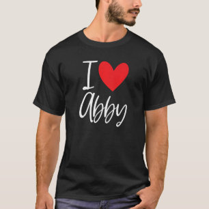 I Love Abby Name Personalised Girl Woman Bff Frien T-Shirt