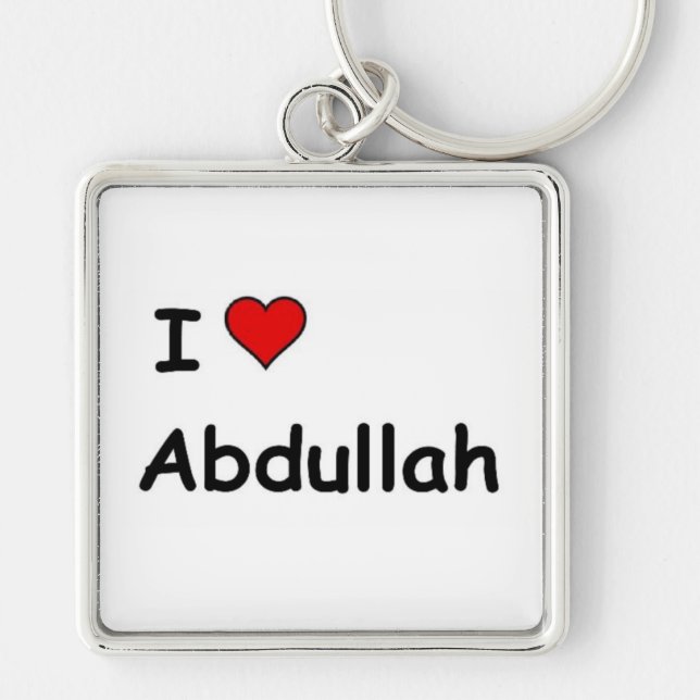 I Love Abdullah Key Ring (Front)