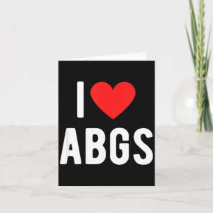 I Love Abgs Cute Heart Graphic Valentines Day  Card