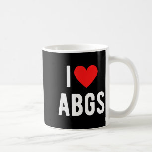 I Love Abgs Cute Heart Graphic Valentines Day  Coffee Mug
