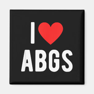 I Love Abgs Cute Heart Graphic Valentines Day  Magnet