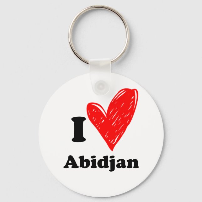 I love Abidjan Key Ring (Front)