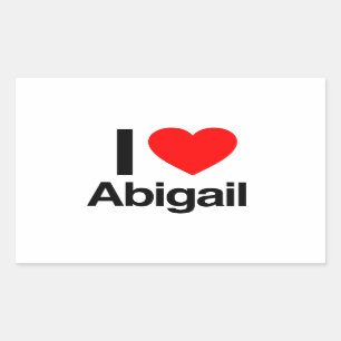 i love abigail rectangular sticker