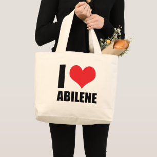 I love Abilene  Large Tote Bag
