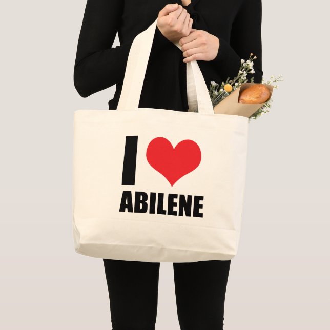 I love Abilene  Large Tote Bag (Front (Product))