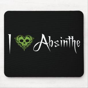 I Love Absinthe Mouse Pad