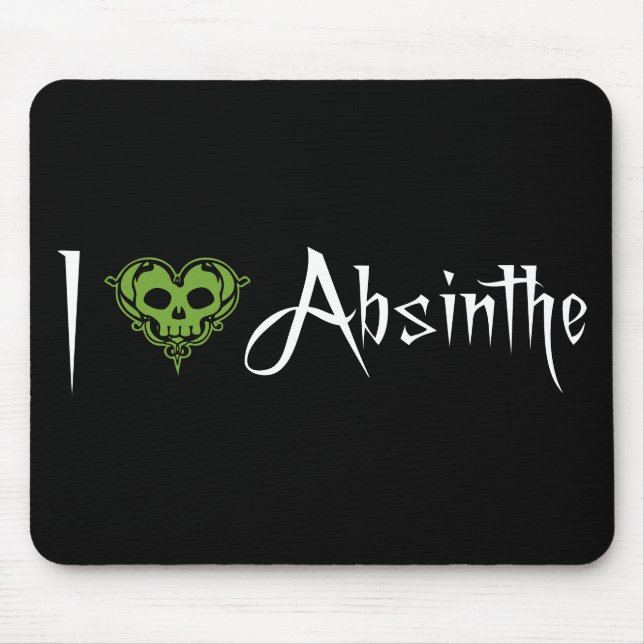 I Love Absinthe Mouse Pad (Front)