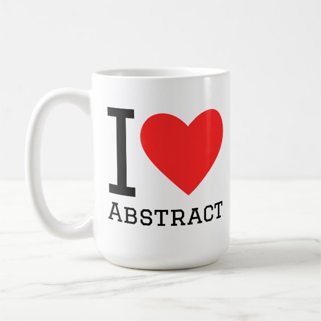 I love abstract coffee mug (Left)