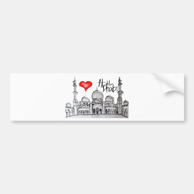 I love Abu Dhabi Bumper Sticker (Front)