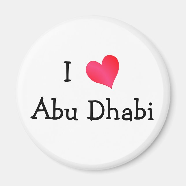 I Love Abu Dhabi Magnet (Front)