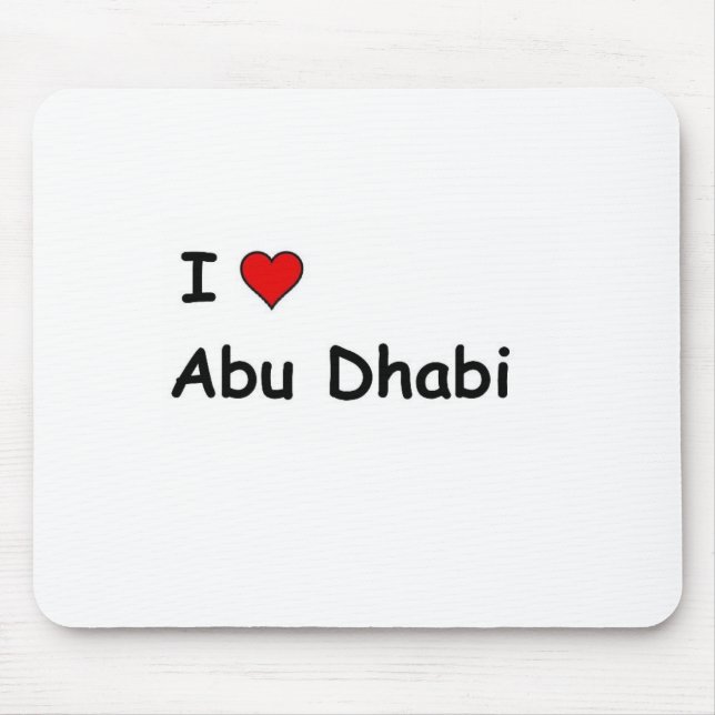 I Love Abu Dhabi Mouse Pad (Front)