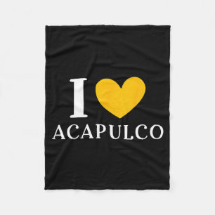 I Love Acapulco Mexico Vacation _1 Fleece Blanket
