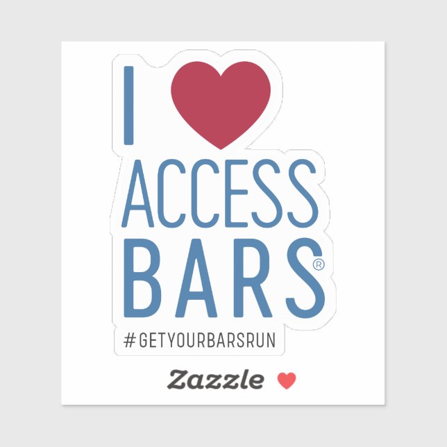 I Love Access Bars! Vinyl Sticker (Sheet)