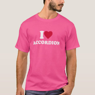 I Love Accordion I Heart Accordion Lover Player Ac T-Shirt