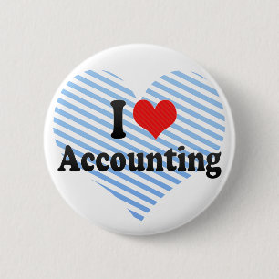 I Love Accounting 6 Cm Round Badge