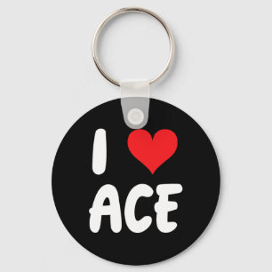 I Love Ace - Heart Happy Valentine Apparel Key Ring