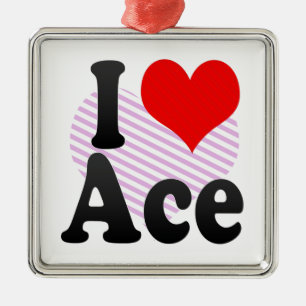 I love Ace Metal Tree Decoration