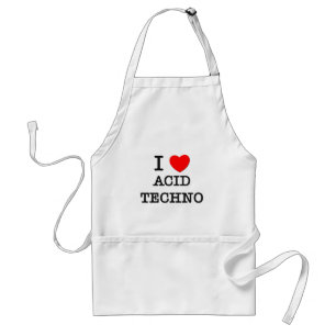 I Love Acid Techno Standard Apron