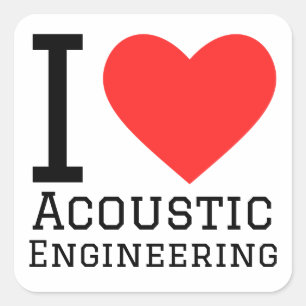 I love acoustic engineering square sticker