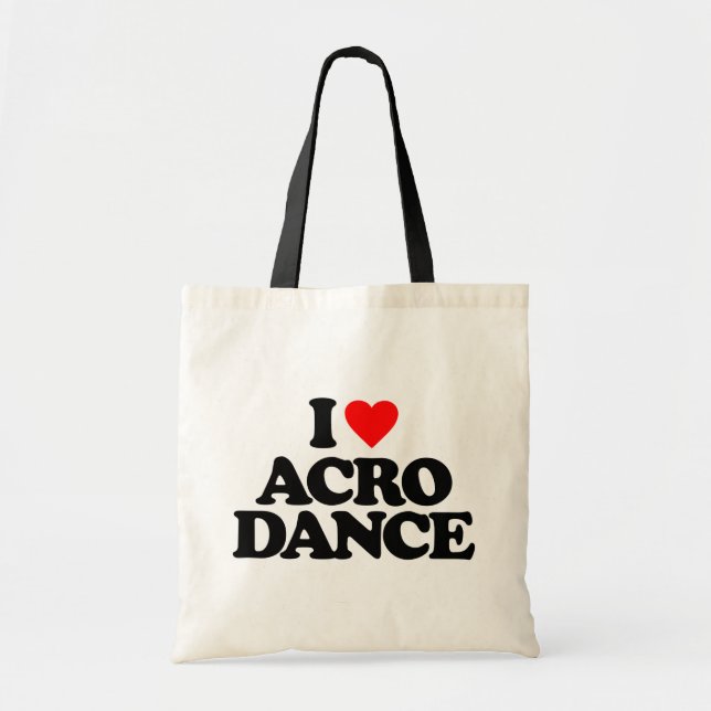 I LOVE ACRO DANCE TOTE BAG (Front)