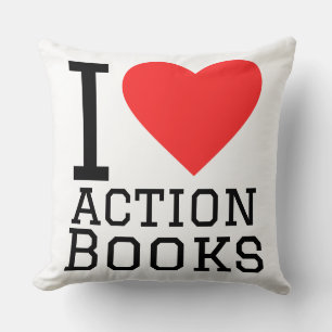 I love action books cushion