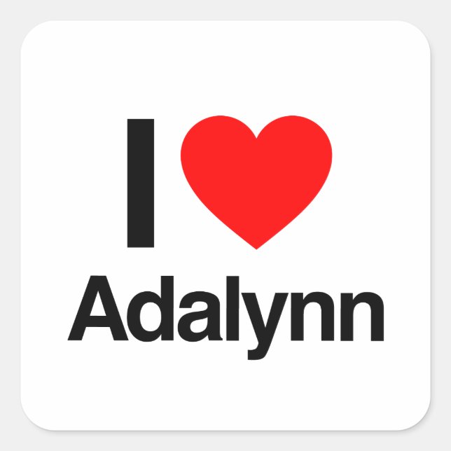 i love adalynn square sticker (Front)