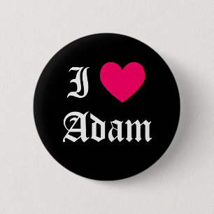 I Love Adam 6 Cm Round Badge