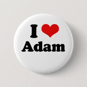 I Love Adam 6 Cm Round Badge