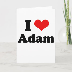 I Love Adam Card