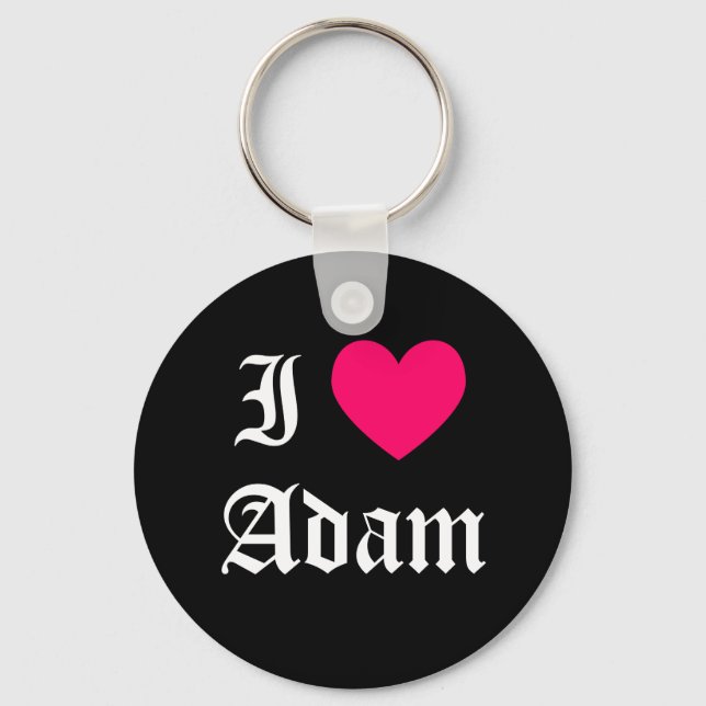 I Love Adam Key Ring (Front)