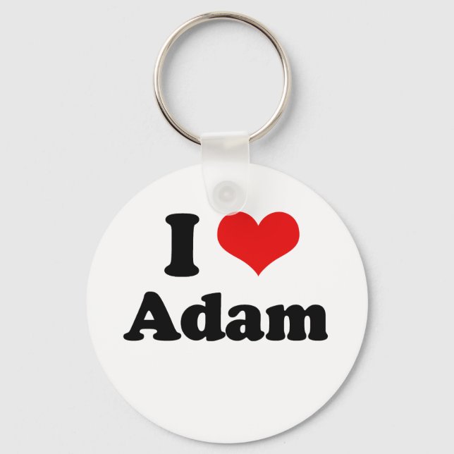 I Love Adam   Key Ring (Front)