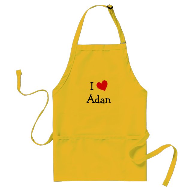 I Love Adan Standard Apron (Front)