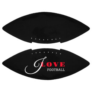 I love ( add your text) Black Valentine Gift Football