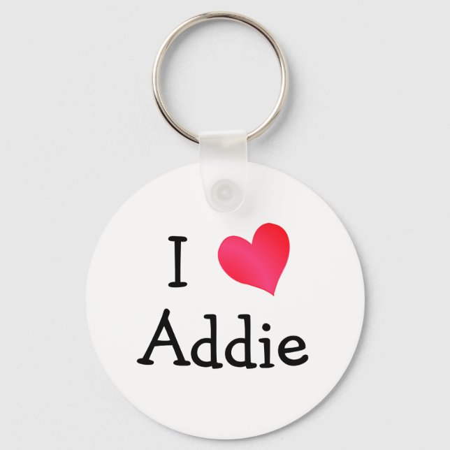 I Love Addie Key Ring (Front)