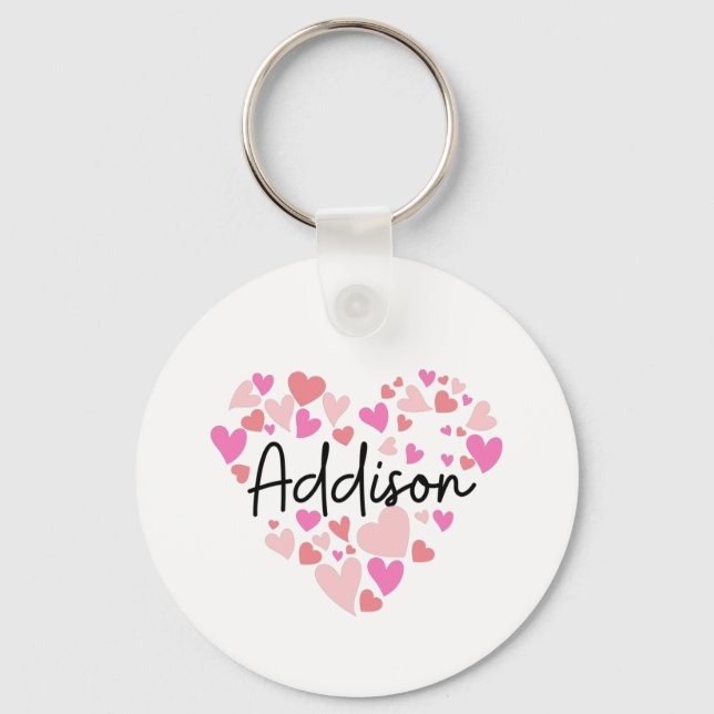 I love Addison Key Ring (Front)