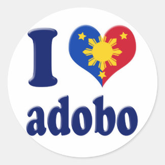 I Love Adobong Pinoy Classic Round Sticker