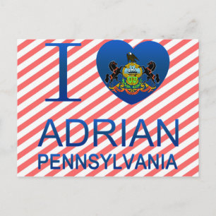 I Love Adrian, PA Postcard