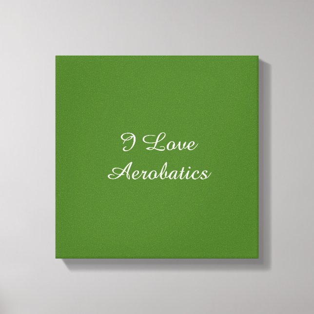 I Love Aerobatics Canvas Print (Front)