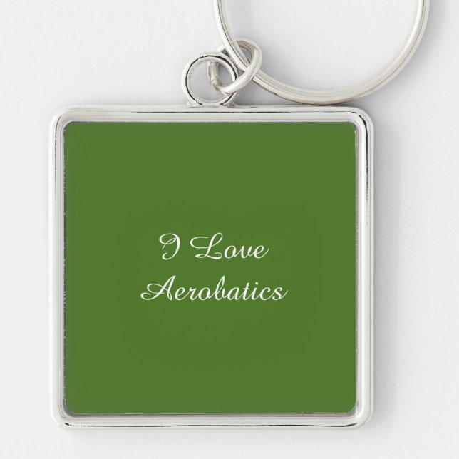 I Love Aerobatics Key Ring (Front)