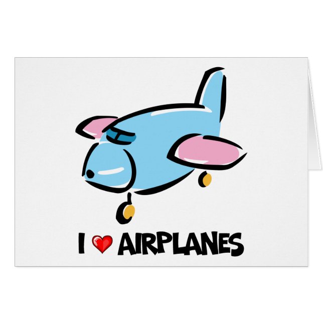 I Love Aeroplanes (Front Horizontal)