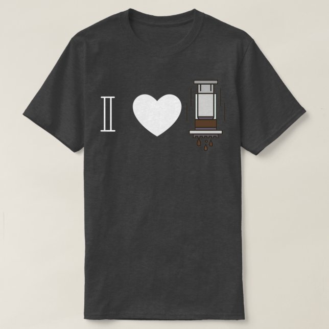 I love Aeropress T T-Shirt (Design Front)