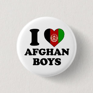 I love Afghan Boys 3 Cm Round Badge