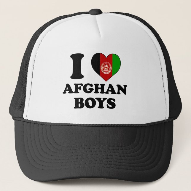 I love Afghan Boys Trucker Hat (Front)