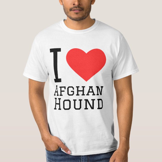 I love afghan hound  T-Shirt (Front)