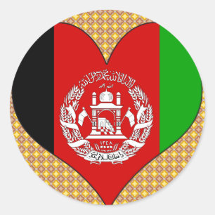 I Love Afghanistan Classic Round Sticker